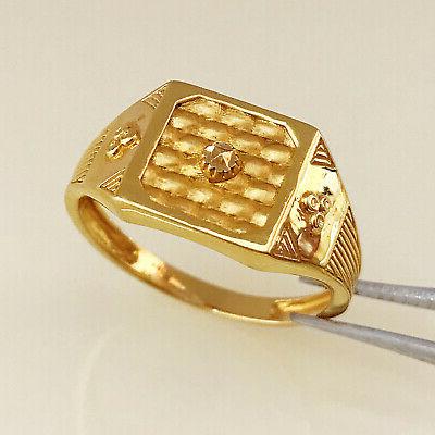 18 carati vero solido oro giallo uomo