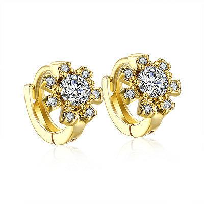 18 k placcato oro fiore zircone regalo