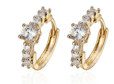 18 k placcato oro orecchini per piccolo