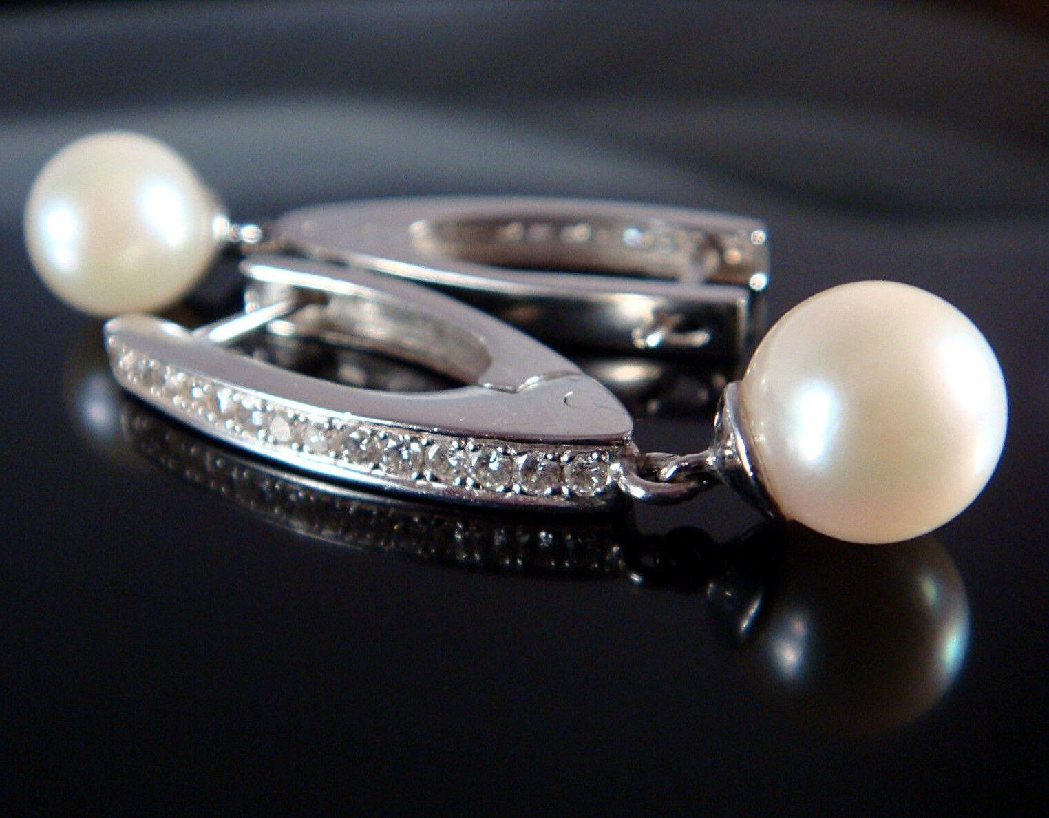 18k oro bianco diamante vero and 9mm