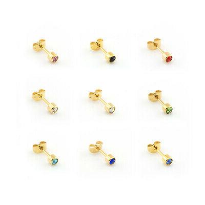 18k placcato oro cristallo zirconia cubica gemma
