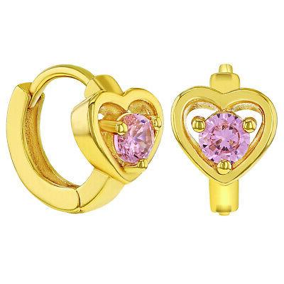 18k placcato oro rosa stretto cuore piccolo