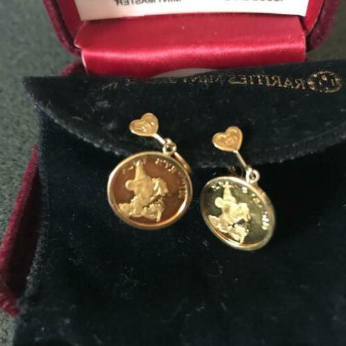 1987 24k 4g topolino donna orecchini con