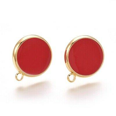 1coppia perno per orecchini in ottone smaltato