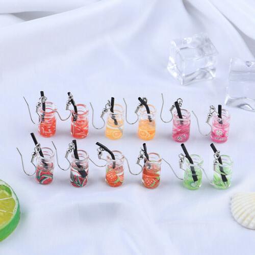 1pair fun fruit cup ear hooks fashion