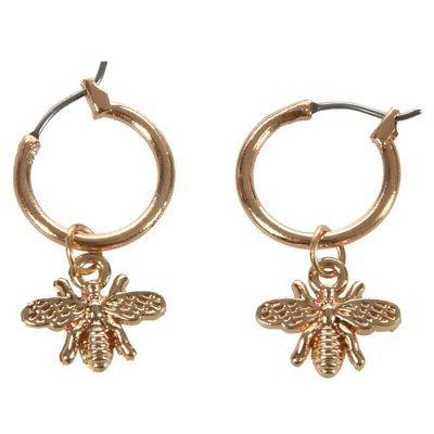 1pair orecchini a cerchio ciondolo ape piccola