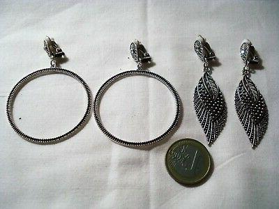 2 coppie orecchini toppa clips no buco