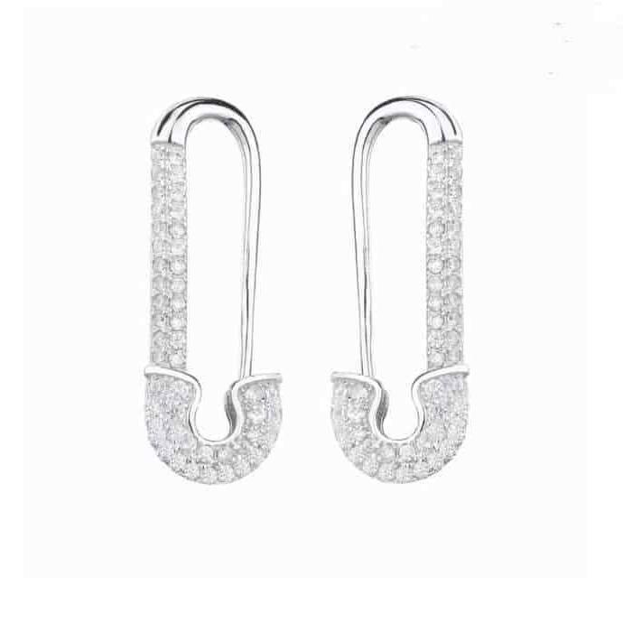 2 orecchini johnny depp in argento studded