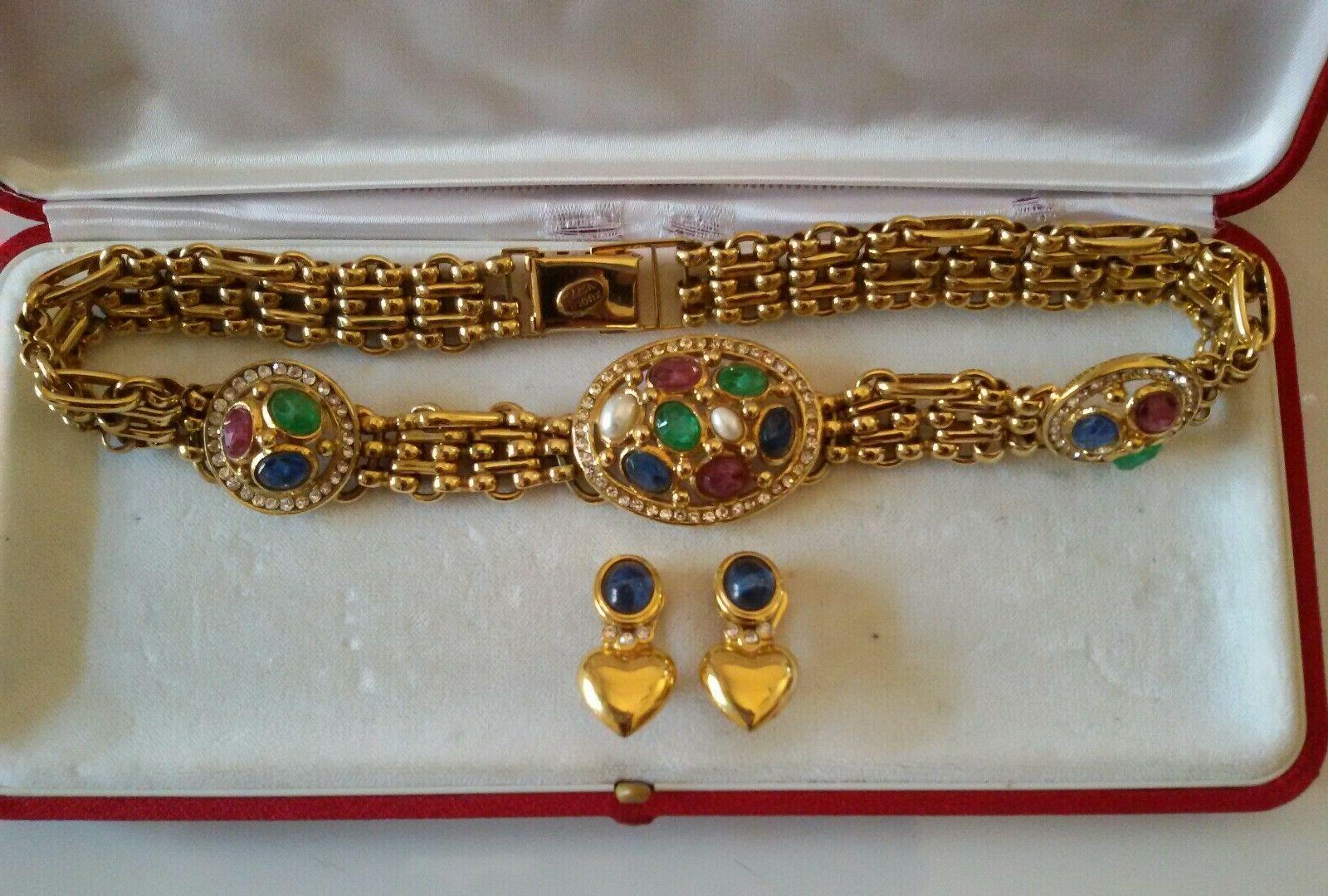 2 pcs set collier earrings collana orecchini