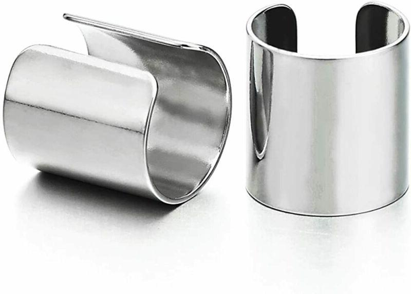 2 pezzi clip on orecchini a cerchio