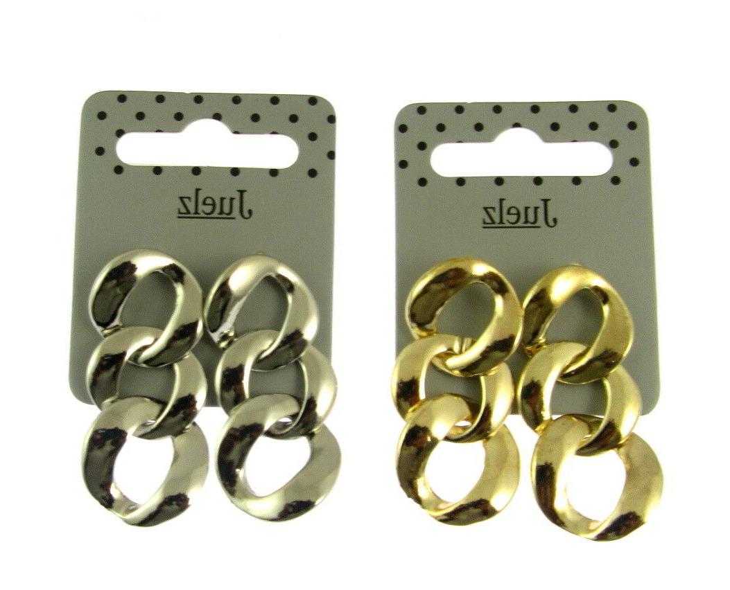 2 x paia di catena orecchini a