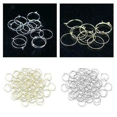 200 pezzi orecchini a cerchio rotondo anelli