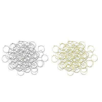 200pcs 25mm round hoop rings wire hoops