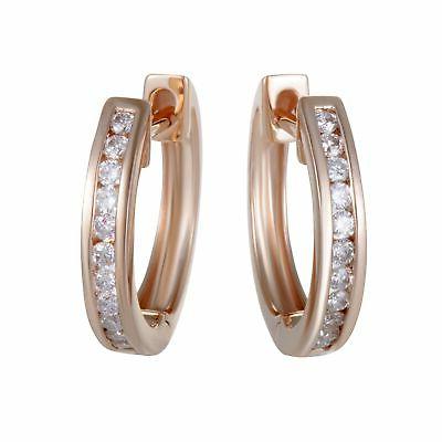 25ct piccolo 14k oro rosa diamante orecchini