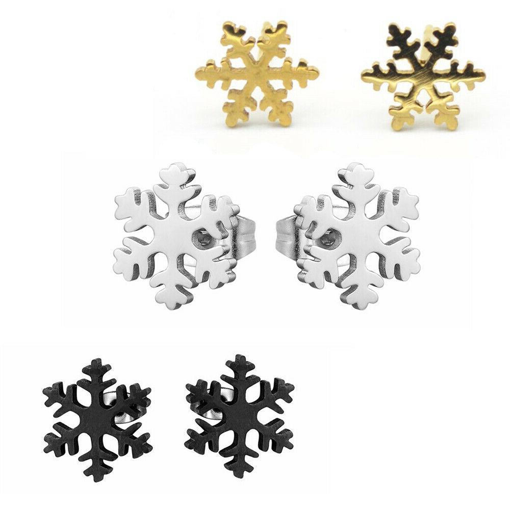 2er set 316l acciaio inox orecchini fiocchi