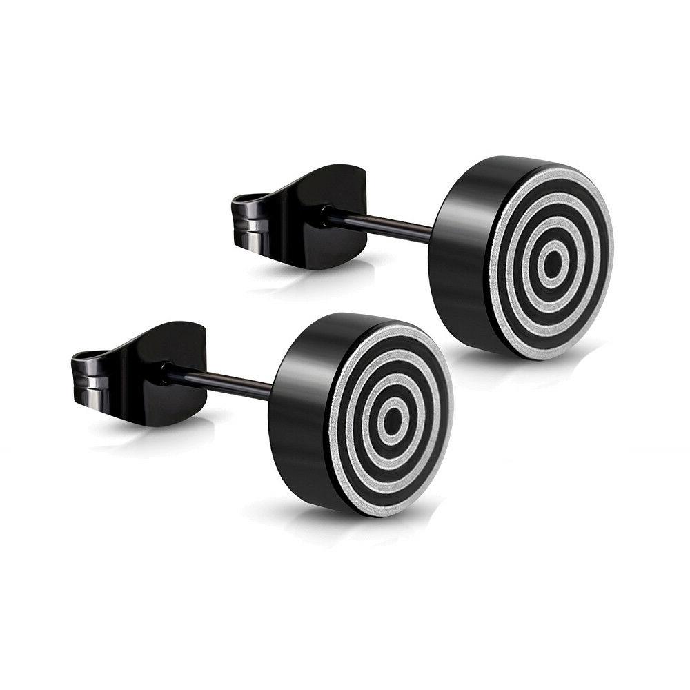 2er set orecchini 316l acciaio inox circle
