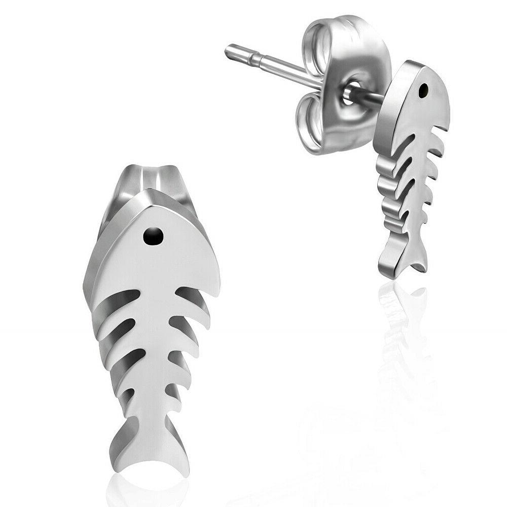 2er set orecchini 316l acciaio inox spina