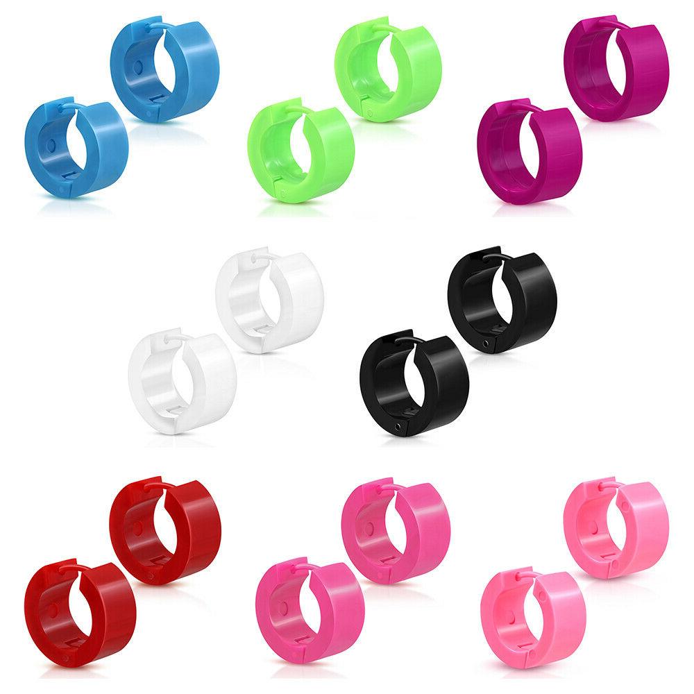 2er set plastica pieghevole orecchini a cerchio