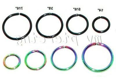 2pc 20g 18g anodizzato acciaio chirugico seamless