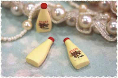 2pz miniatura resina bottiglia maionese doll house
