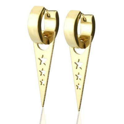 2pz orecchini ciondolo triangolo stelle orecchino urbano
