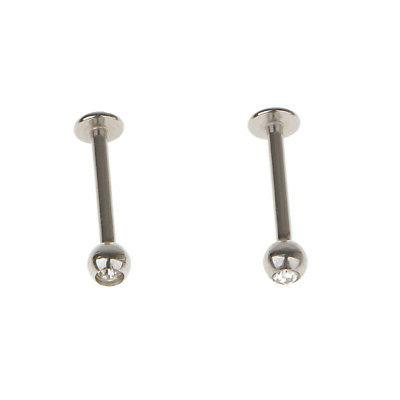2x strass piercing orecchio cartilagine stud per