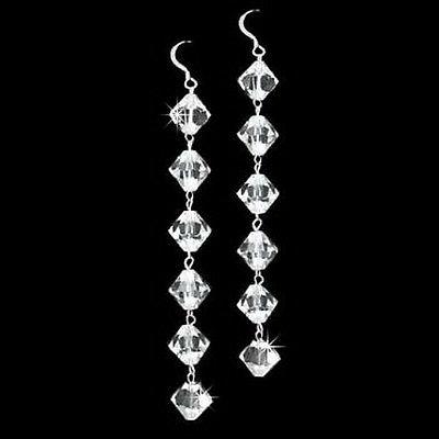 3 lungo in swarovski cristallo sposa matrimonio