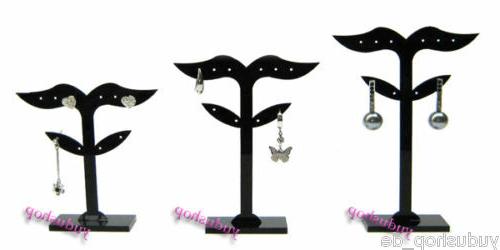 3er set ohrsteckstander porta orecchini in acrilico