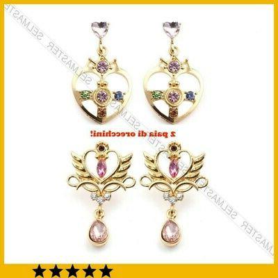 4 orecchini cuore sailor moon usagi tsukino