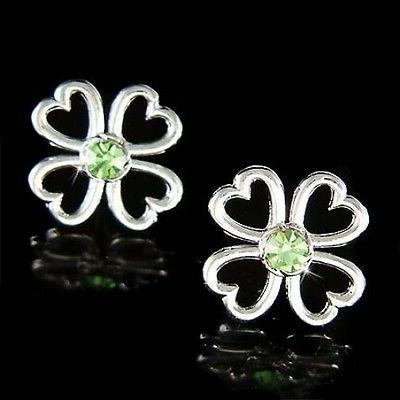 4 quadrifoglio san patrizio in swarovski cristallo