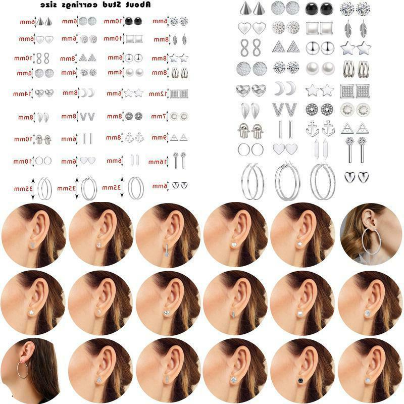 42 paia assortiti orecchini multipli orecchini gioielli