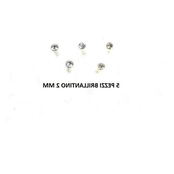 5 orecchino naso piercing nasino argento 925