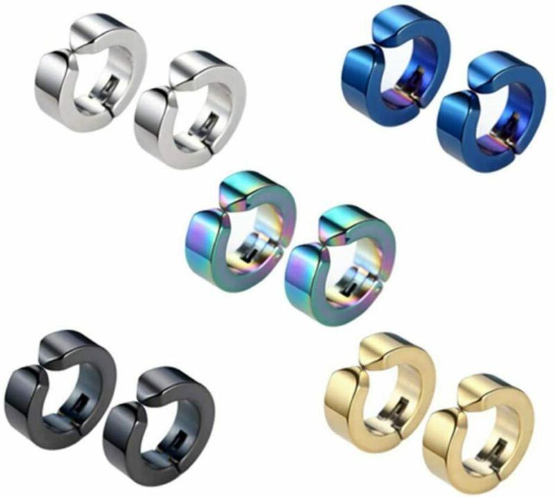 5 paia orecchini orecchio clip donna uomo