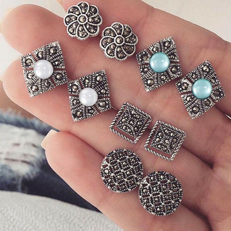 5 pairs set new fashion women stud