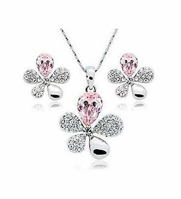 5 x parure gioielli collana orecchini donna