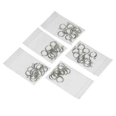 50 12mm silver ring earring ear finding