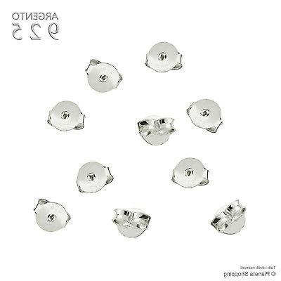 50x farfalline ferma orecchini 5 mm chiusure