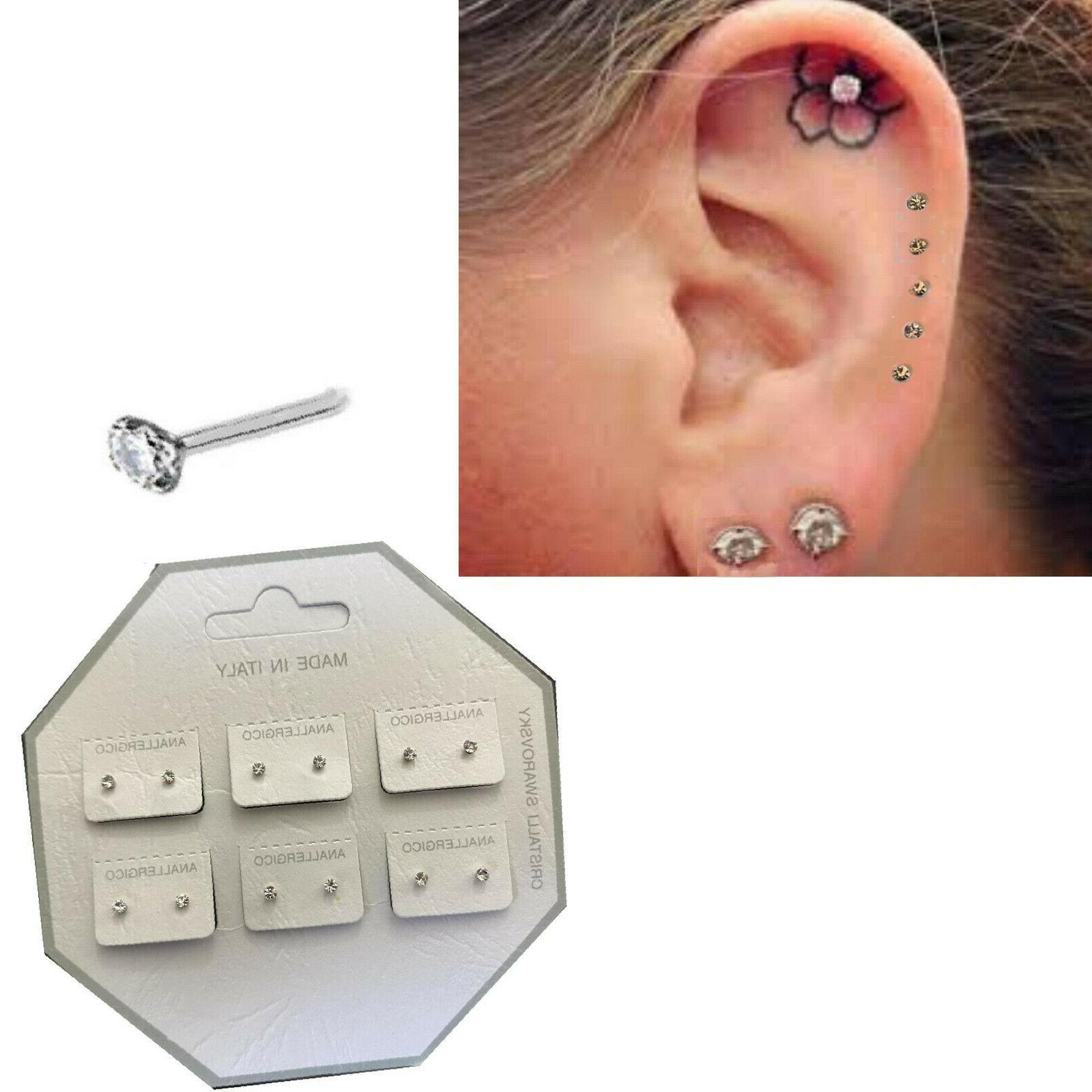 6x orecchini punto luce da donna uomo