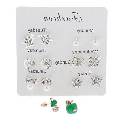 7 paia di orecchini assortiti di diverse