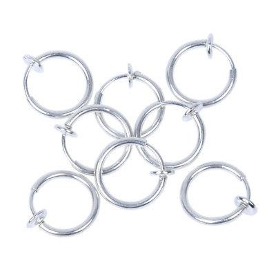 8 cerchi clip da naso labbra orecchini