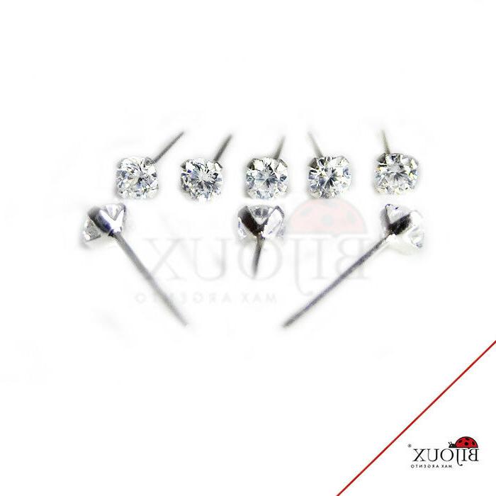 8 orecchini naso piercing nasino in argento