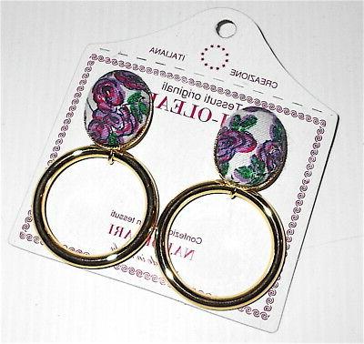 80s italy earrings orecchini a clip con