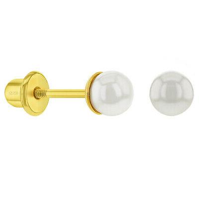 925 argento sterling bianco perle finte a