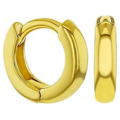 925 argento sterling elegante lucidato piccolo cerchio