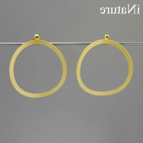 925 argento sterling grande cerchio orecchini a