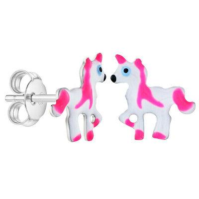 925 argento sterling magico unicorno ragazze orecchini