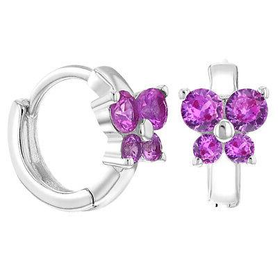 925 argento sterling piccoli rosa farfalla cerchio