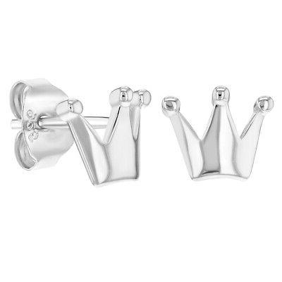 925 argento sterling reale principessa corona orecchini