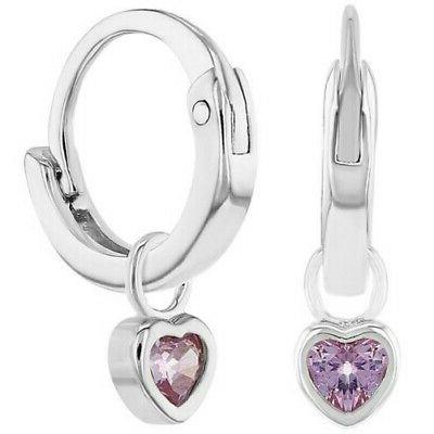 925 argento sterling zirconi cuore ciondolo bambino