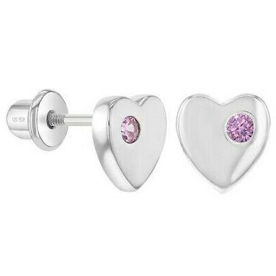 925 argento sterling zirconia cubica cuore vite